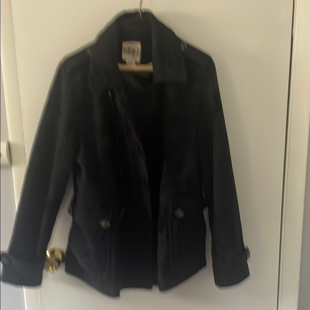 Hydraulic Women's Black Pea Coat